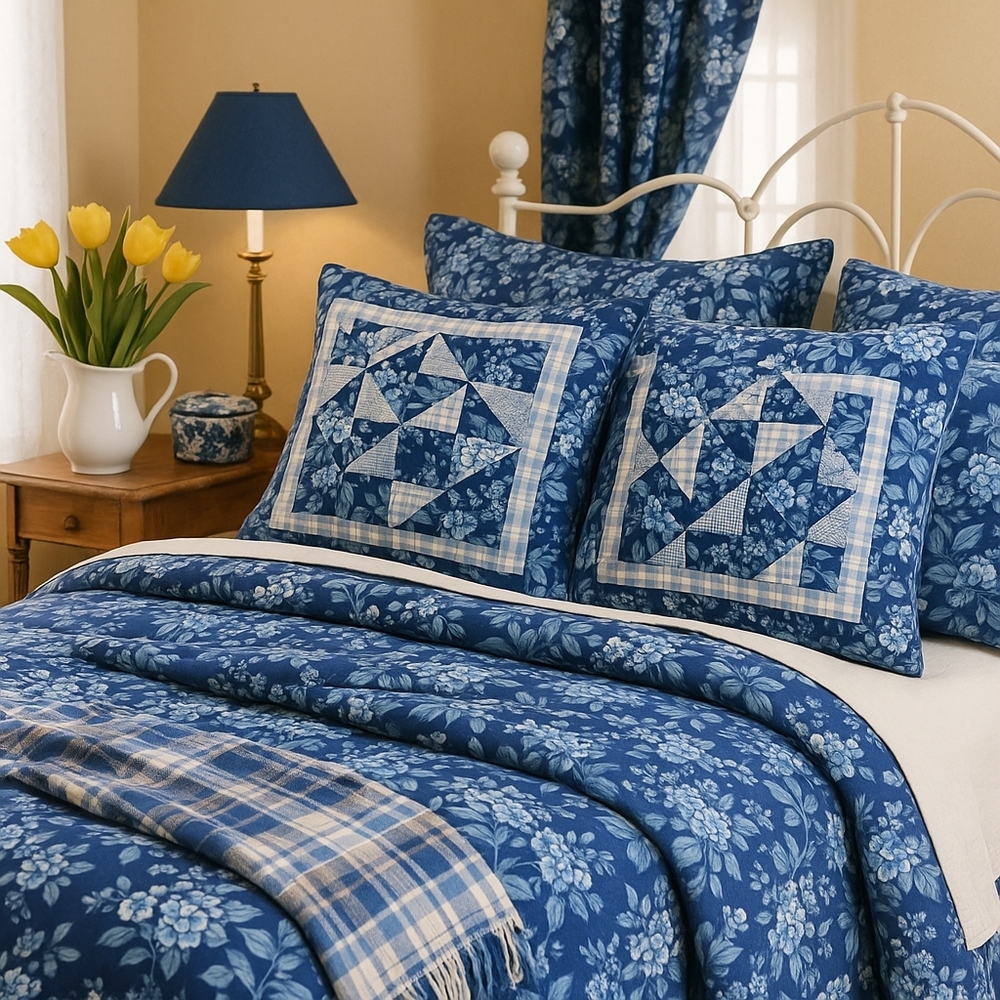 NWT Laura Ashley Kingsberry King Duvet Cover Blue Floral Vintage English Cottage